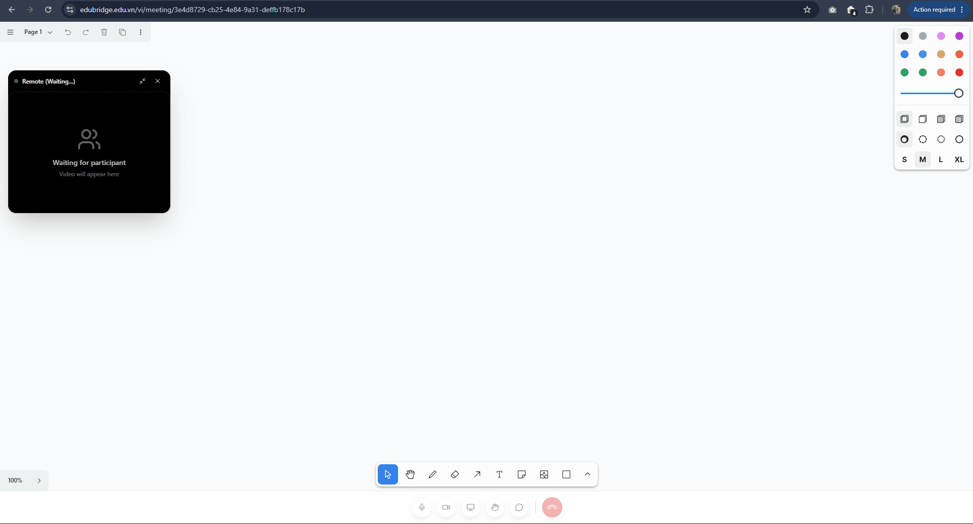 EduBridge online study board and classroom interface